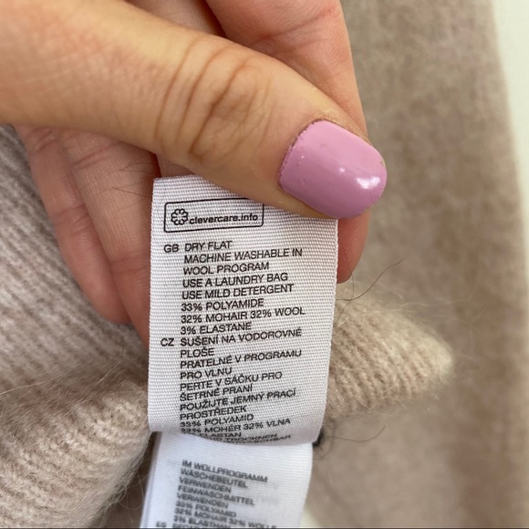 & Other Stories Wool Striped Mock Neck Sweater XS - Picture 6 of 6